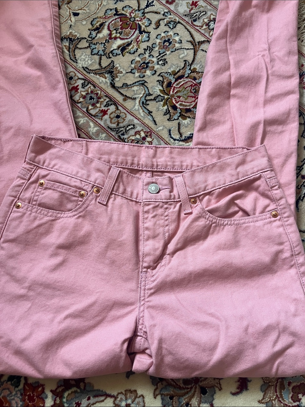 Levi's Pink Straight Leg Jeans - Picture 5 of 9